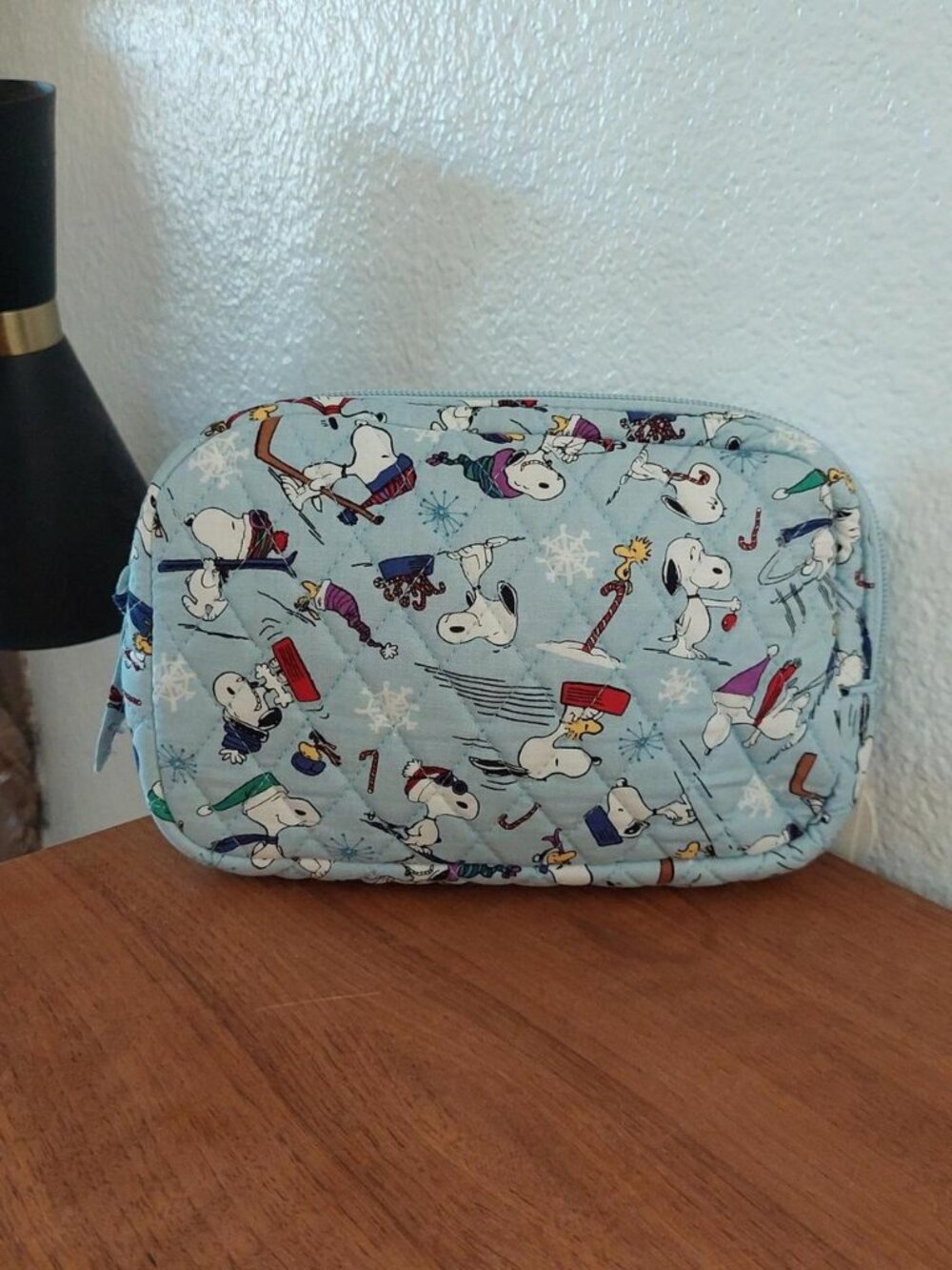 Vera Bradley Peanuts Large Cube Belt Bag Ski Jump Snoopy Winter Sky Fanny Pack #